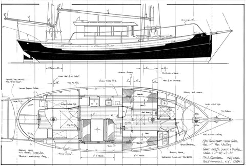 37ft Shoal Draft Motor Sailer, Design #267