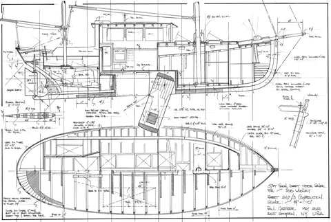 37ft Shoal Draft Motor Sailer, Design #267