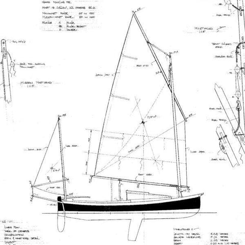 6 m Centreboard Lugger, Design #166