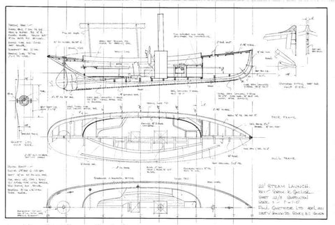 22 ft Steam Launch, Design #123