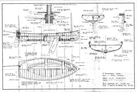 16 ft Centreboard Lugger, Design #124