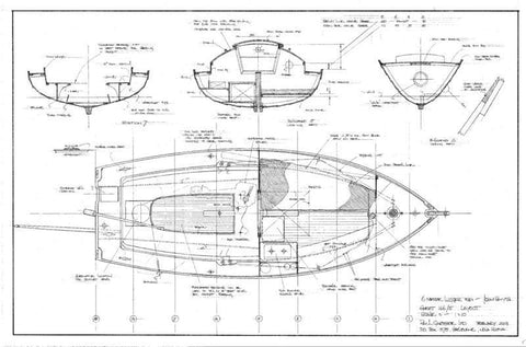 6 m Centreboard Lugger, Design #166