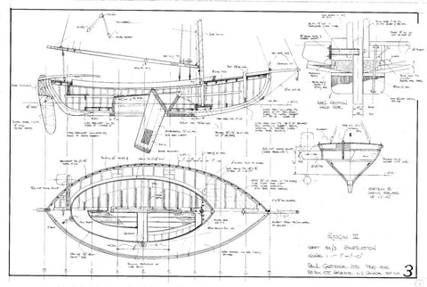 19FT Half Decked, Double-Ended Sloop Sjogin III Design #184