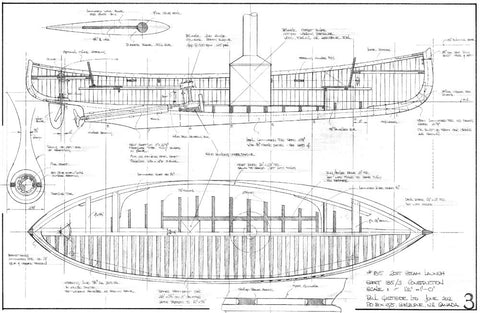 20ft Steam Canoe, Design #185