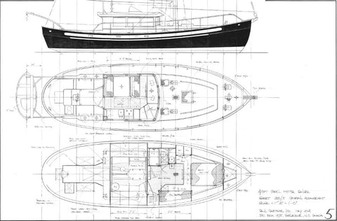 43ft Steel Motor Sailer Design #200