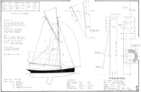 6.1 metre daysailer,  Design #203  Metric Units