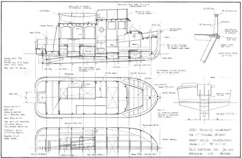 24ft Cruising Houseboat, Design #216