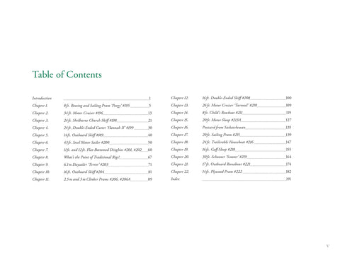 Plans and Dreams Volume 2, table of contents