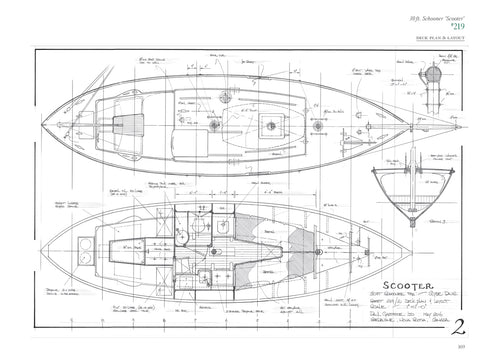 Plans and Dreams Volume 2, plan sample for schooner "Scooter"