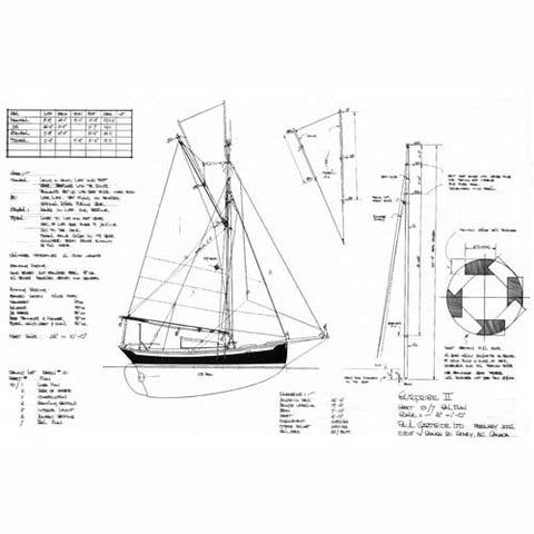 22 ft Gaff Cutter "Surprise II", Design #131